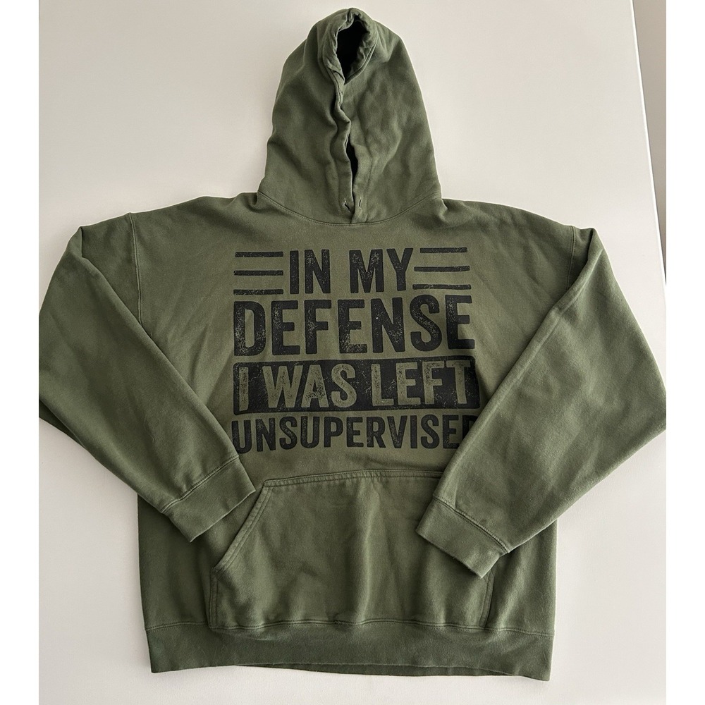 Gildan Men's‎ "In My Defense I was Left Unattended" Sweatshirt size XL